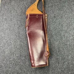 Vintage Leather Archery Arrow Quiver Brown Hip Belt Quiver Fringe Zipper Pocket