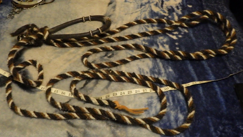 Vintage Horse Hair Mecate Bosal Pair Braided Kangaroo Hide?
