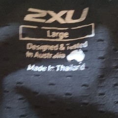 2XU Triathlon Top Sleeveless Half Zip Black Size Large MT4358a