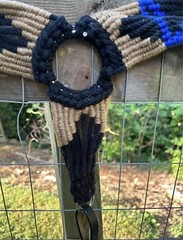Blue And Black Multi String Mohair WOOL Western Breast Collar Horse Size Tack