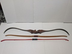 Traditional Takedown Recurve Bow lot 50in 20lb Wooden Riser Extra Limbs Vintage