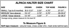 Alpaca Halter Made in USA by Halter All S M L 28 patterns Livestock Lead Tie