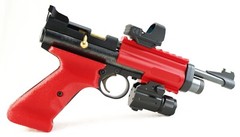 Crosman 2240 Grips Duel Rail Kit Right Hand Ergo Target Grip Picatinny 20mm Red