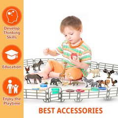 Kids Corral Fence Pasture Panel Gates Horse Farm Pretend Play Toy Gift