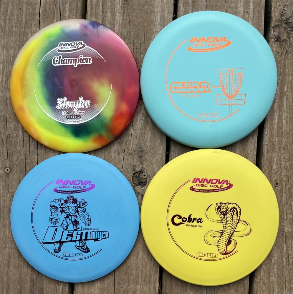 Disc Golf Lot of 4 Innova Discs – Cobra / Destroyer / Aviar / Shryke