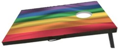 Rainbow Cornhole Bean Bag Toss Game Set, Bags Included, LGBTQ Pride Cornhole