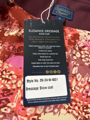 Ovation Elegance Dressage Show Coat Plum Burgundy Rhinestone Trim Size 8
