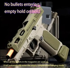 Semi Automatic Handgun Realistic Shoots Rubber Bullets Long Range 20 Bullets