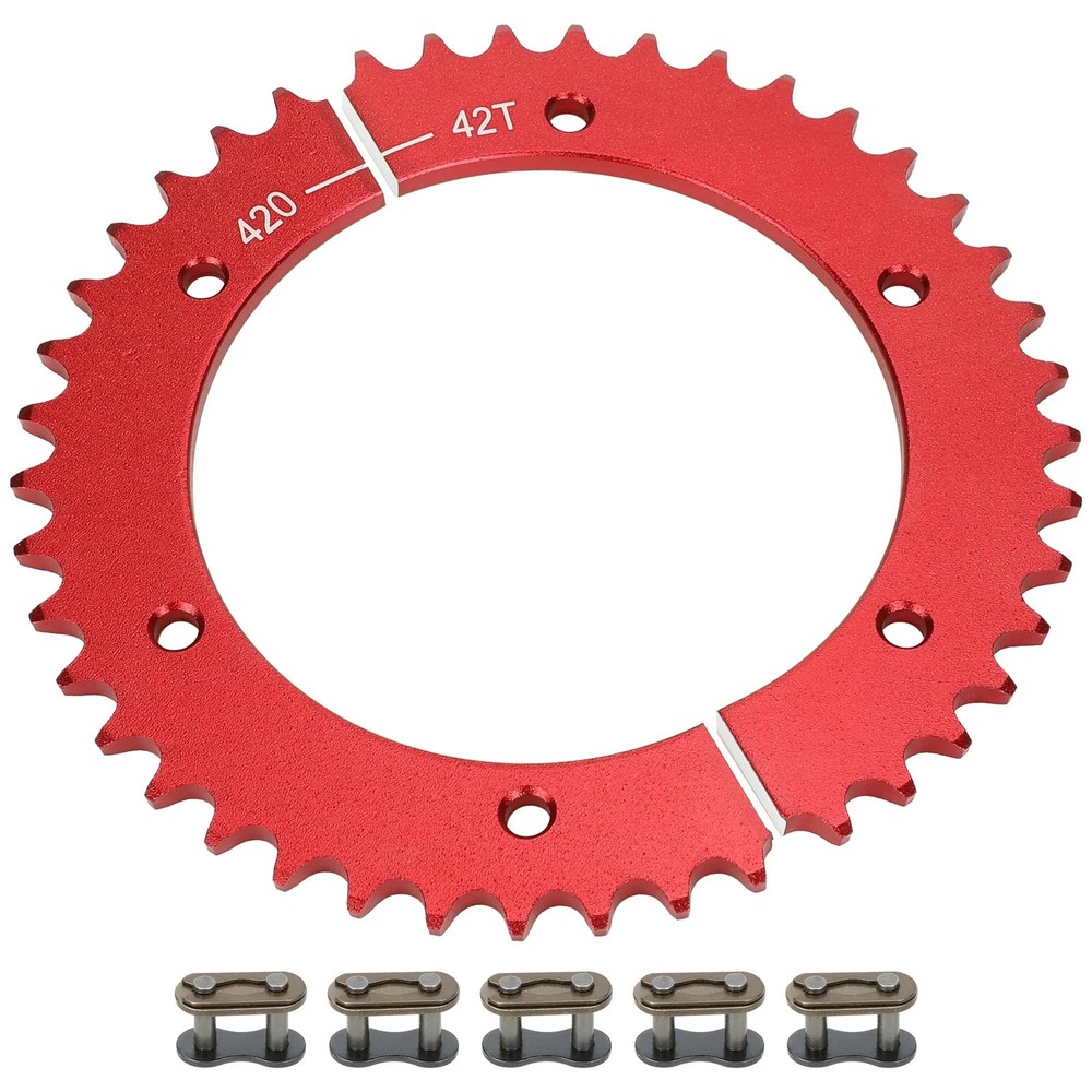 Go Kart Split Sprocket 420 Chain 42 Tooth Rear Mini Bike Sprocket for Predato…