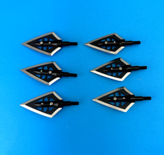 6 qt 100 grain Fixed ONE Blade Double Bevel SHARP Archery Hunting Broadhead