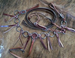 Heritage Metal Ring Headstall, Reins and Breastcollar – Large Silver Rings