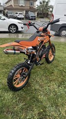 PEGASUS™ 49cc 2-Stroke Mini Motorcycle Orange Off-Road Tires, F/R Shock, Durable