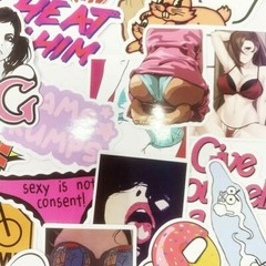 96 Pack Vinyl Anime Girls Sexy Waifu Woman Stickers Hentai Bomb Dope Decals Lot