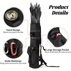 Archery Back Arrow Quiver Traditional Back Quiver Bow Hip Nylon Arrows Holder