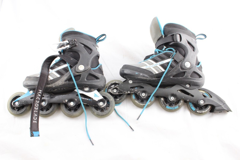 Macroblade 84W Inline Roller Skates Black/Blue Cyan US 7.5 Women UK 5.5 EU 38.5