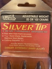 The Game Tracker SilverTip 3-Blade Expandable Broadhead 85/100gr 1 1/2in 1247