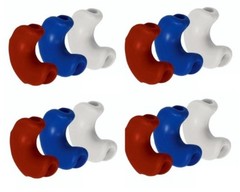 Lariat Rope Speed Burners 12 Piece Lot Red White Blue Cactus Ropes New Free Ship