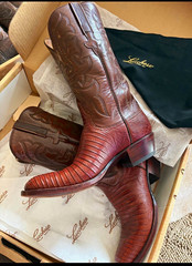 Lucchese Peanut Butter Lizard 8.5D vintage handmade