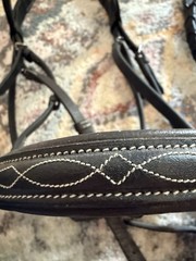 Dover Suffolk Fancy Stitched Bridle Cob Dark Brown