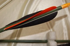 Sprandel’s Vintage Archery Cedar Arrows 50# -12 Arrows 3 Fletch 5″ Spiral Parab