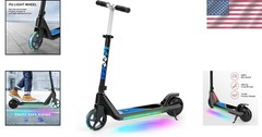 Adjustable Electric Scooter for Kids 6-10 with Flash Wheels & Safety Features