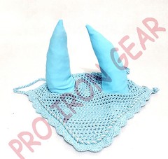 HORSE FLY VEIL EAR NET BONNET BREATHABLE COTTON 30 COLORS