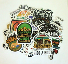 Geocaching Stickers – 50 Vinyl PVC Waterproof Decals -No Duplicates Ship Include