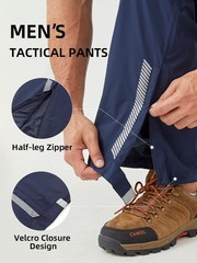 Eigioo Mens Packable Rain Pants Waterproof Windproof Outdoor Rain Overpants For