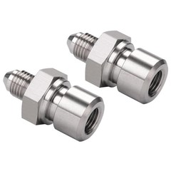 3AN Male to 3/8-24 3/16″ Inverted Flare Stainless Steel 3AN to 3/8-24 – 2PCS