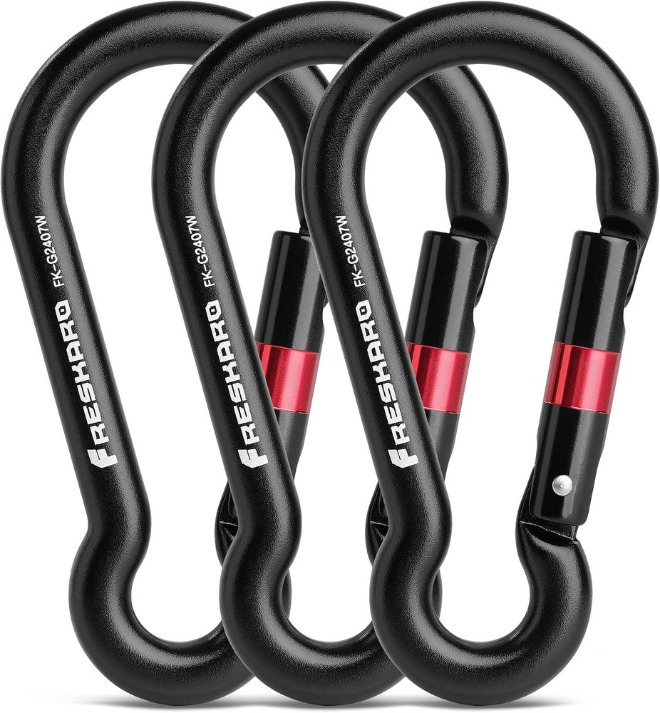 3inch 7kN-1575lbs Spring Snap Carabiners, Heavy Duty AL7075 Material-Lightweight