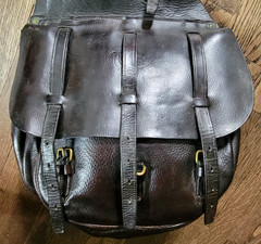 WWI UNITED STATES CALVALRY LEATHER SADDLE BAGS EXTRAORDINARY CONDITION BY LONG