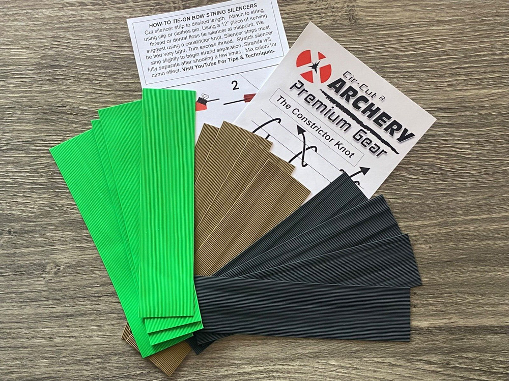 12 PRO CAMO RUBBER TIE ON Bow String Silencers ARCHERY STOP NOISE & VIBRATION