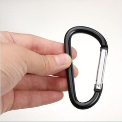 10 PCS Aluminum Carabiners Spring Snap Hooks Heavy Duty Keychain Clip