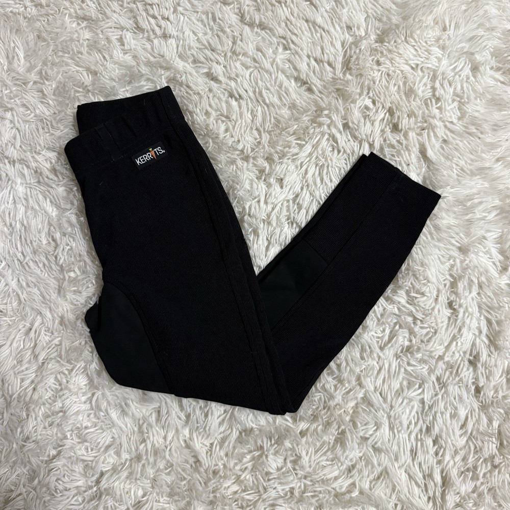 Child’s Medium Black Kerrits Full Seat Horseback Riding Tights Breeches