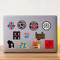 10/50/100pcs Classic ROCK Stickers Graffiti Music Band Decals for Ipad Guitar