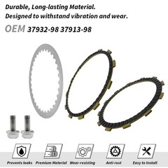 Extra Friction Steel Clutch Plate Kit For Harley Softail Street Dyna King