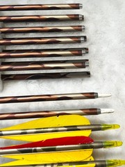 MIXED LOT OF 17 Easton 2317 & 2514 Camo XX78 SUPER SLAM Aluminum Arrows