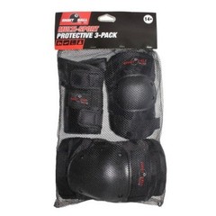 Eight Ball 14+ Pad Set 3pk – Black: Elbow, Knee, Wrist Protection for Cycling