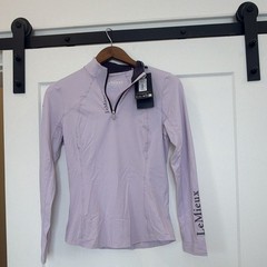 LeMieux Classique Base Layer 1/4 Zip Long Sleeve Lilac UK8/US4 Riding Apparel