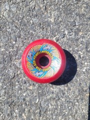 Vintage 80s NOS Powell Peralta Red Rat Bones Skateboard Wheels 60/93A