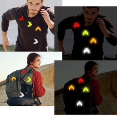 Ymapinc 48PCS Reflective Stickers 5 x 4,8 x 0,02 cm, Fluorescent Yellow-green