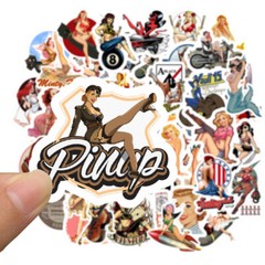 50Pcs Sexy Retro Girl Pin-up Women Sticker Bomb Pack Skateboard Laptop Decal Lot