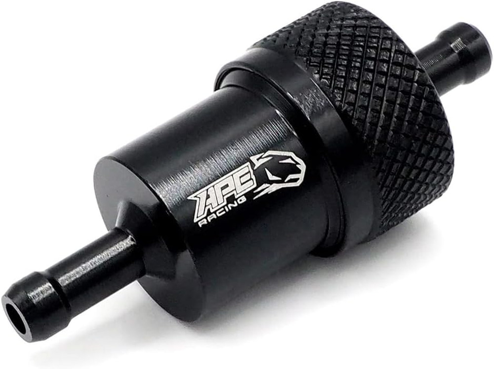 Billet Aluminum Universal 1/4 Sintered Bronze In-Line Fuel Filter for Motorcycle