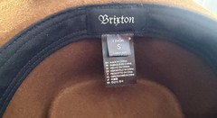 Brixton Wool Felt Wide Brim Hat Brown Whiskey Western Rancher Leather Band SizeS