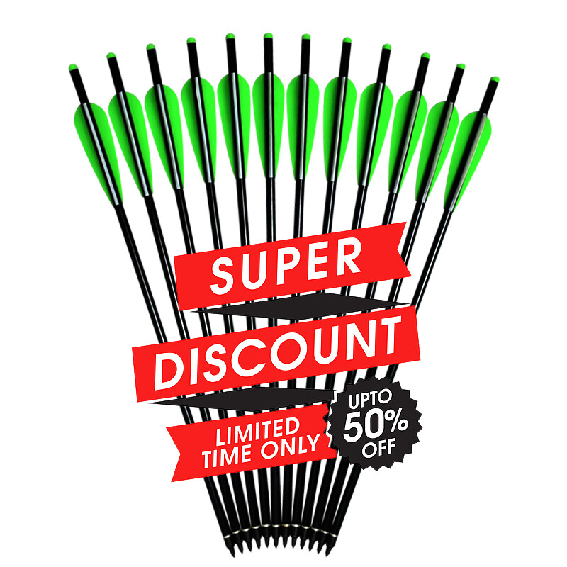 6/12pcs 18-20in Crossbow Bolts Aluminum Arrows Archery Hunting Outdoor Shooting