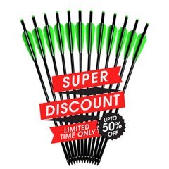 6/12pcs 18-20in Crossbow Bolts Aluminum Arrows Archery Hunting Outdoor Shooting