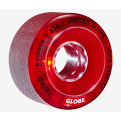 Globe Skateboard / Longboard / Cruiser Wheels Bruiser 62mm 83A Clear Red