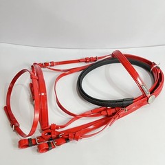 Horse English Tack Soft Biothane Bridle with Free Reins & Loose Ring Bit