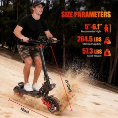 Freeboy J15max Electric Scooter 10» Offroad Tire 1600W 48V/18Ah E-Scooter 33mph