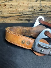 Simco Leather Stainless Steel Hackamore with Leather Noseband Bit Vintage